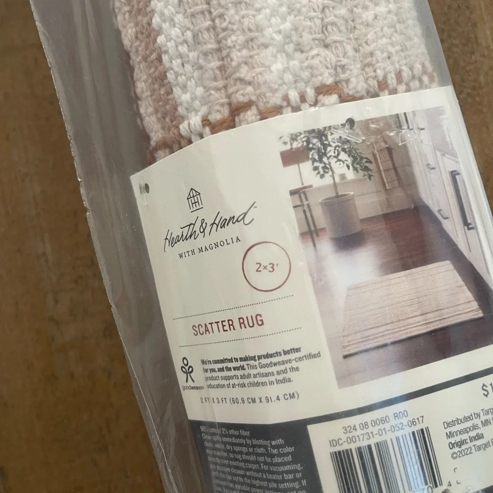 Stripe Scatter Rug 2 x 3’ Cream Brown - Hearth & Hand with Magnolia